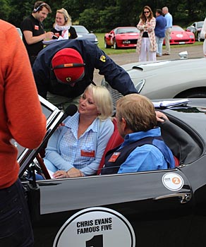 Tom and Cherie being interviewed by Chris Evans